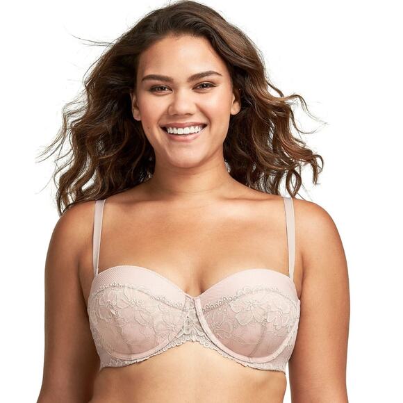 Maidenform Women's Lace Convertible Push Up Bra Evening Blush Size 34D - Picture 1 of 6